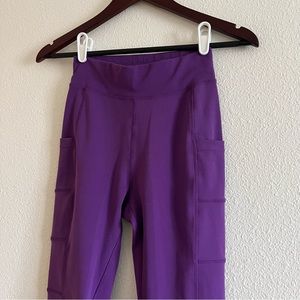 Pop Fit Women's Purple Side Pocket Stella Activewear Leggings Size XS